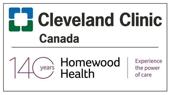 Logos for Cleveland Clinic Canada and Homewood Health
